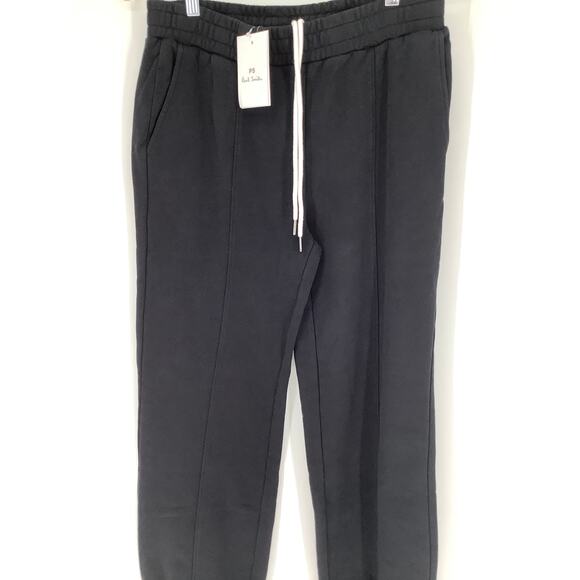 Paul Smith Mens Medium Black PS Happy Cotton Jogger Sweatpants Athleisure K20-7 - Picture 4 of 11